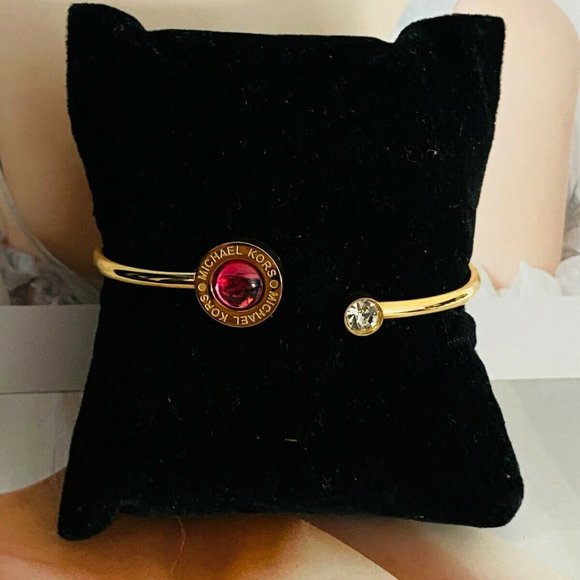 Michael Kors Red & Gold Logo Bracelet - Picture 2 of 5